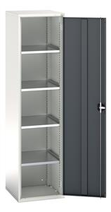 verso shelf cupboard with 4 shelves. WxDxH: 525x550x2000mm. RAL 7035/5010 or selected Bott Verso Basic Tool Cupboards Cupboard with shelves